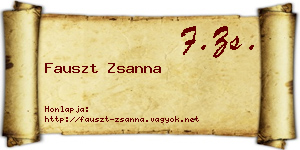 Fauszt Zsanna névjegykártya